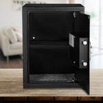 VEVOR Safe Box, 60 L Money Safe with Fingerprint Lock and Digital Keypad, Fireproof Home Safes with A Removable Shelf, Wall-Mounted Security Safe for Cash, Watch, Passport, Document, Black