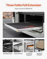 VEVOR 1 Pair Full Extension Drawer Slides 16 18 20 24 30 35 37.4 59 24 32 36 40 48 60 in, 500 lbs Load Capacity Locking Drawer Slides, Ball Bearing with Lock Side Mount Drawer Slide Rail