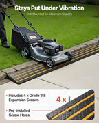 VEVOR Car Driveway Rubber Curb Ramp, 15 Tons Load Capacity, 66 mm Rise Curbside Bridge Ramp with Yellow Reflective Strips, Suitable for Loading Dock, Warehouse, Garage, Sidewalk (1 Pack)