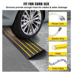 VEVOR Curb Ramp, 2.6" Rise Rubber Driveway Ramps, Heavy Duty 33069 lbs Weight Capacity Threshold Ramp, Curbside Bridge Ramps for Loading Dock Garage Sidewalk, Expandable Full Ramp Set