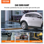 VEVOR Curb Ramp, 2 Pack, 2.6" Rise, Rubber Driveway Ramps, Heavy Duty 33069 lbs Weight Capacity Threshold Ramp, Curbside Bridge Ramps for Loading Dock Garage Sidewalk, Expandable Full Ramp Set