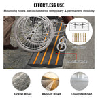 VEVOR Curb Ramp, 2 Pack, 2.6" Rise, Rubber Driveway Ramps, Heavy Duty 33069 lbs Weight Capacity Threshold Ramp, Curbside Bridge Ramps for Loading Dock Garage Sidewalk, Expandable Full Ramp Set