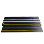VEVOR Curb Ramp, 2 Pack, 2.6" Rise, Rubber Driveway Ramps, Heavy Duty 33069 lbs Weight Capacity Threshold Ramp, Curbside Bridge Ramps for Loading Dock Garage Sidewalk, Expandable Full Ramp Set