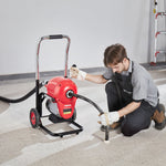 VEVOR Drain Cleaner Machine 3657.6 cm x 1.52 cm 1100W Sectional Snake Auger Manual Feed