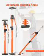VEVOR Cabinet Jack Support Pole, 2-Pack, 64.5-115 cm Steel Telescopic Quick Support Rod, Adjustable 3rd Hand System up to 100 kg Capacity for Installing Cabinets, Lifting Drywall, Cargo Bars