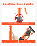 VEVOR Cabinet Jack Support Pole, 2-Pack, 64.5-115 cm Steel Telescopic Quick Support Rod, Adjustable 3rd Hand System up to 100 kg Capacity for Installing Cabinets, Lifting Drywall, Cargo Bars