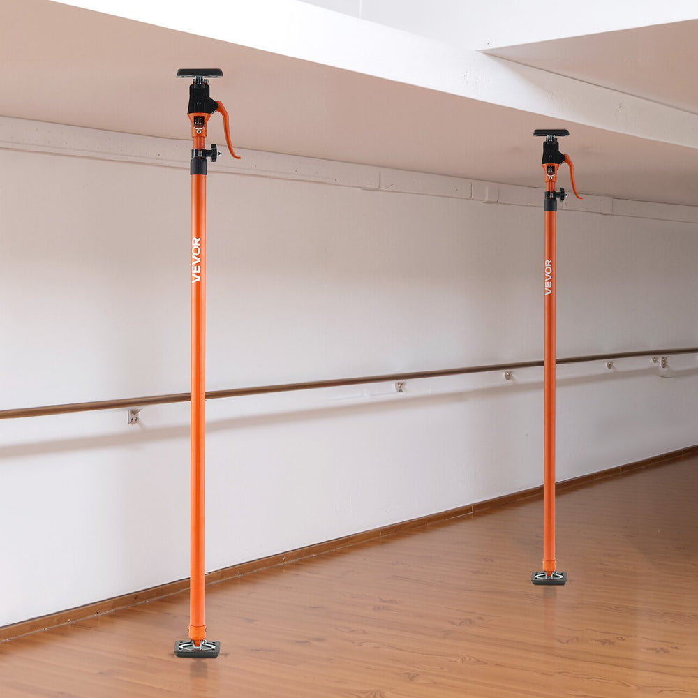 VEVOR Cabinet Jack Support Pole, 2-Pack, 125-291 cm Steel Telescopic Quick Support Rod, Adjustable 3rd Hand System up to 90 kg Capacity for Installing Cabinets, Lifting Drywall, Cargo Bars