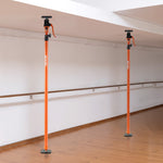VEVOR Cabinet Jack Support Pole, 2-Pack, 125-291 cm Steel Telescopic Quick Support Rod, Adjustable 3rd Hand System up to 90 kg Capacity for Installing Cabinets, Lifting Drywall, Cargo Bars