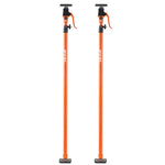 VEVOR Cabinet Jack Support Pole, 2-Pack, 125-291 cm Steel Telescopic Quick Support Rod, Adjustable 3rd Hand System up to 90 kg Capacity for Installing Cabinets, Lifting Drywall, Cargo Bars