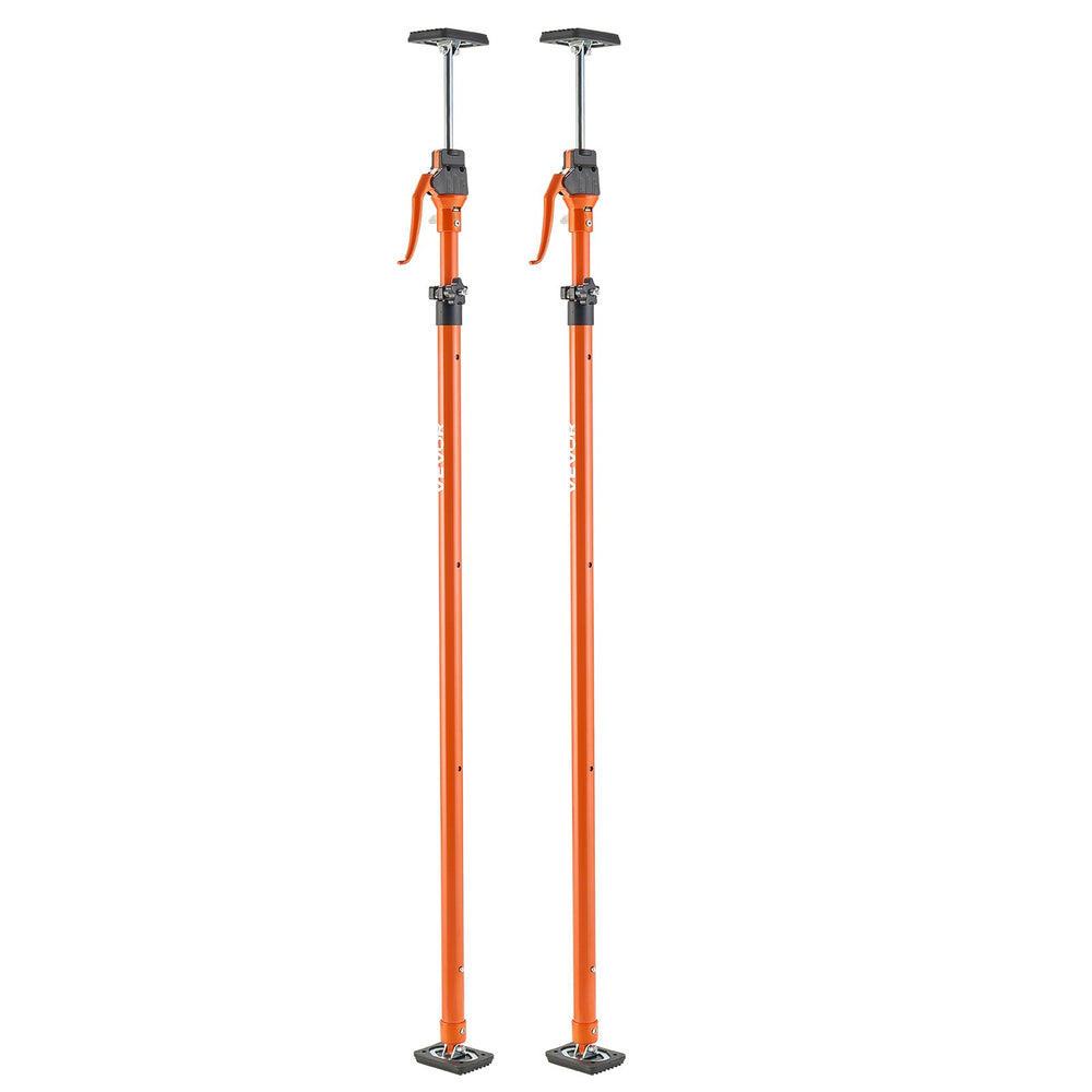 VEVOR Cabinet Jack Support Pole, 2-Pack, 125-291 cm Steel Telescopic Quick Support Rod, Adjustable 3rd Hand System up to 90 kg Capacity for Installing Cabinets, Lifting Drywall, Cargo Bars