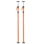 VEVOR Cabinet Jack Support Pole, 2-Pack, 125-291 cm Steel Telescopic Quick Support Rod, Adjustable 3rd Hand System up to 90 kg Capacity for Installing Cabinets, Lifting Drywall, Cargo Bars