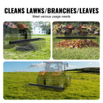 VEVOR Tow Behind Landscape Rake 72"/183 cm Lawn Dethatcher Rake with 32 Steel Tines