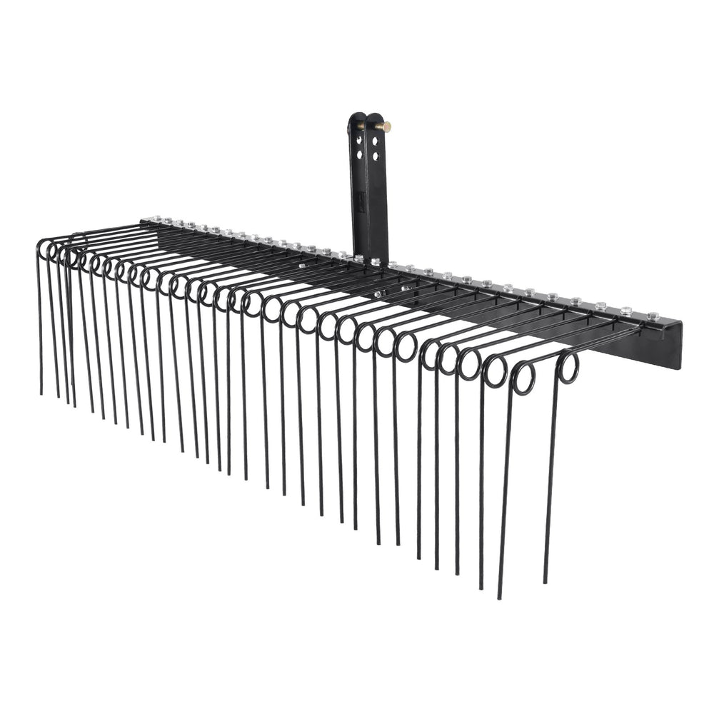 VEVOR Tow Behind Landscape Rake 72"/183 cm Lawn Dethatcher Rake with 32 Steel Tines