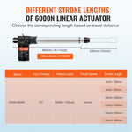 VEVOR Linear Actuator 12V 25.4 cm Heavy Duty 598.7 kg/6000N 0.5 cm/s IP44 Protection