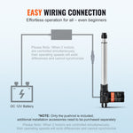 VEVOR Linear Actuator 12V 25.4 cm Heavy Duty 598.7 kg/6000N 0.5 cm/s IP44 Protection