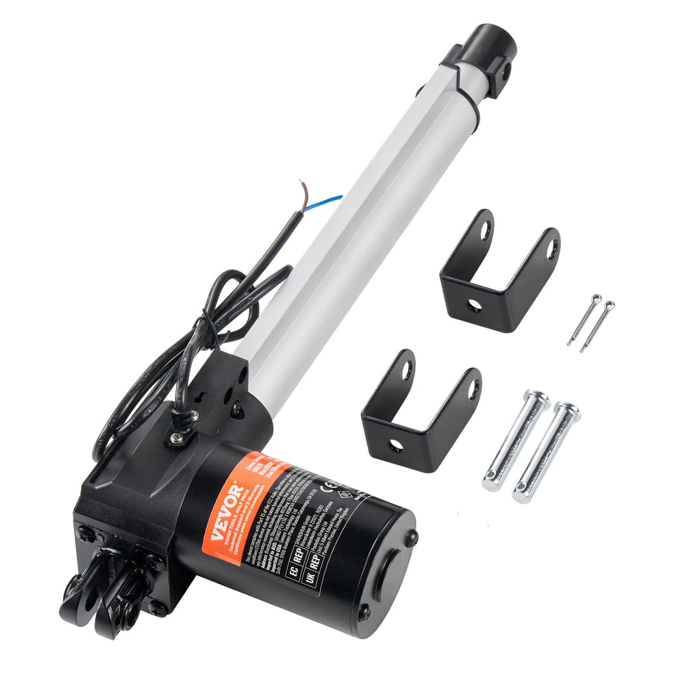 VEVOR Linear Actuator 12V 25.4 cm Heavy Duty 598.7 kg/6000N 0.5 cm/s IP44 Protection