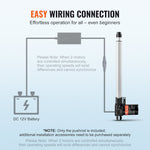 VEVOR Linear Actuator 12V 35.6 cm Heavy Duty 598.8 kg/6000N 0.5 cm/s IP44 Protection