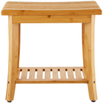 VEVOR Bamboo Shower Bench 48.5 x 28.7 x 46.5 cm Shower Stool Chair for Bathroom