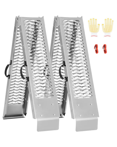 VEVOR Steel Ramps, 1000 lbs, 2Pcs Heavy-duty Ramps with Wider Ramp Surface, Universal Stable Loading Ramp with Handles, Fit for ATV, UTV, Motorcycle, Electric Bicycle, etc.