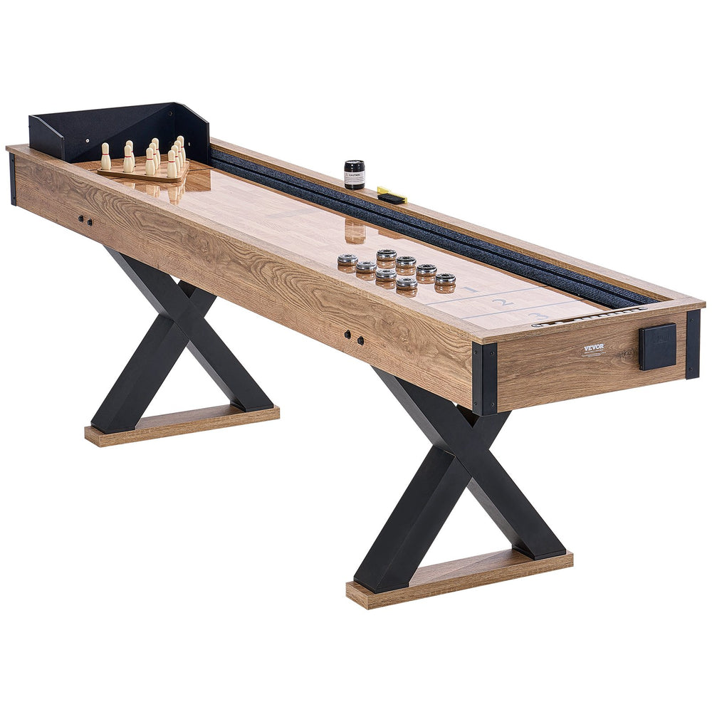 VEVOR 274.3 cm Shuffleboard Table 2 in 1 Shuffleboard and Bowling Combo Game Set
