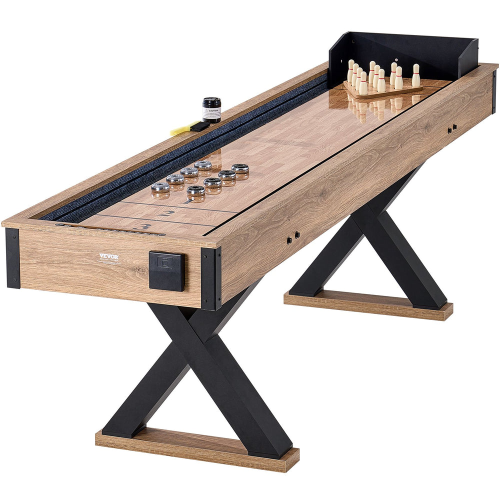 VEVOR 274.3 cm Shuffleboard Table 2 in 1 Shuffleboard and Bowling Combo Game Set