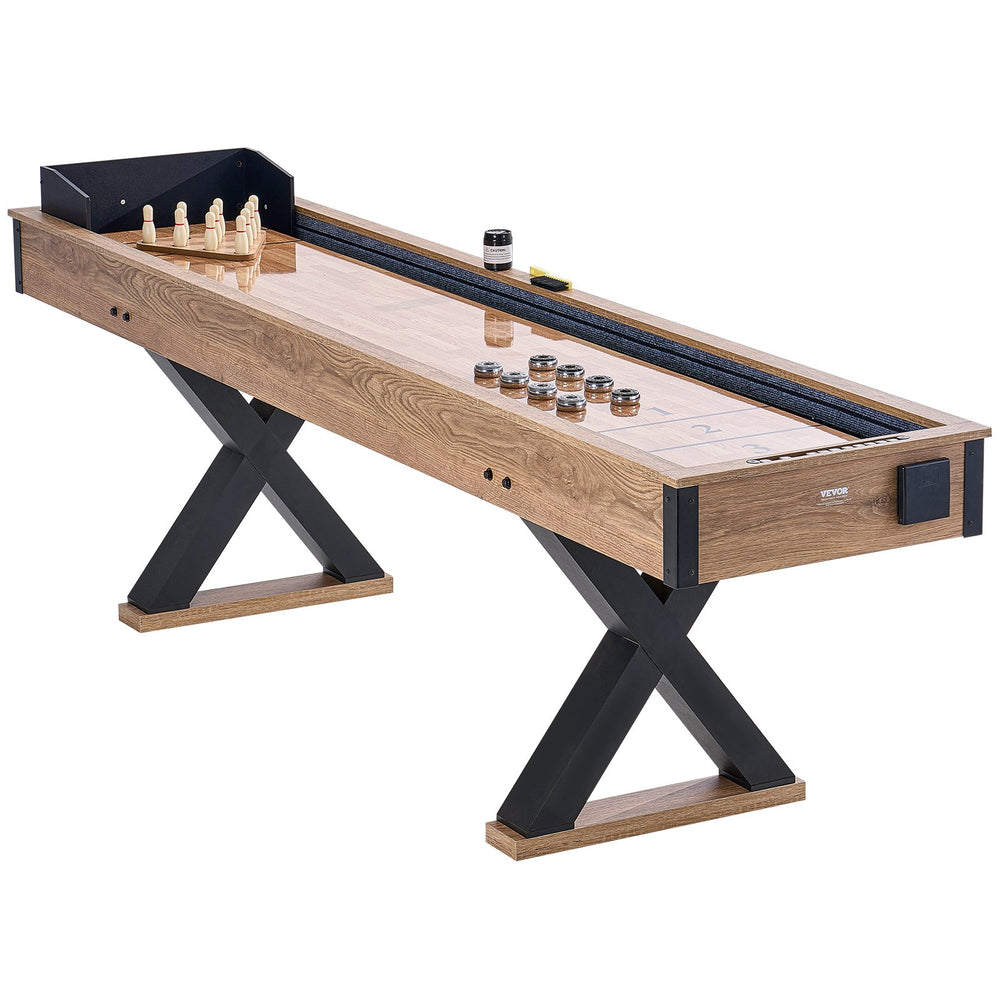 VEVOR 274.3 cm Shuffleboard Table 2 in 1 Shuffleboard and Bowling Combo Game Set