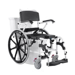VEVOR Shower Wheelchair 17.5in/44.5 cm Al Alloy Commode Bathroom Wheelchair for Disabled