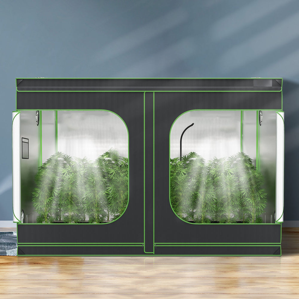 VEVOR 10x10 Grow Tent, 120'' x 120'' x 80'', High Reflective 600D Mylar Hydroponic Growing Tent with Observation Window, Tool Bag and Floor Tray for Indoor Plants Growing