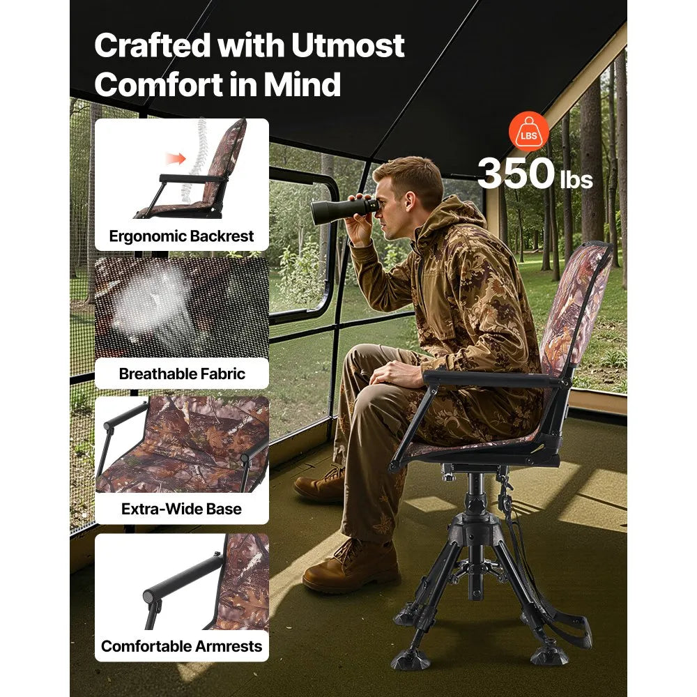 VEVOR 360° Hunting Chair – Comfort, Quiet, and Stability in Any Condition