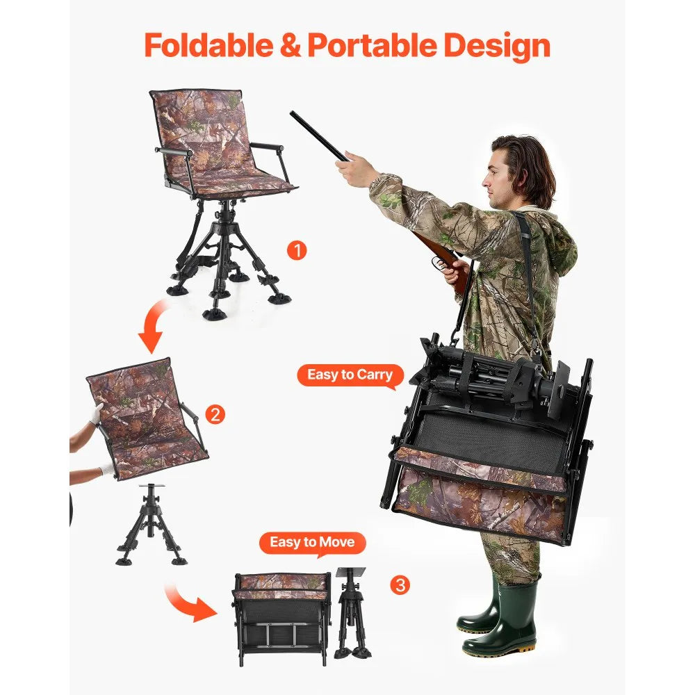 VEVOR 360° Hunting Chair – Comfort, Quiet, and Stability in Any Condition