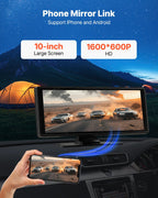 VEVOR Bezvadu auto stereo sistēma, 254 mm HD portatīvais radio ar skārienekrānu