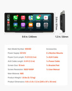 Auto ekrāns ar Apple CarPlay un Android Auto (25,4 cm)
