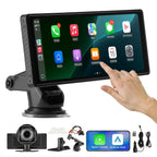 Auto ekrāns ar Apple CarPlay un Android Auto (25,4 cm) + priekšējās un aizmugurējās kameras atbalsts