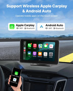 Auto ekrāns ar Apple CarPlay & Android Auto (17,7 cm) + aizmugurējās kameras atbalsts