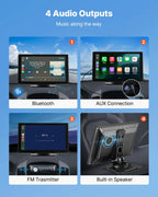 Auto ekrāns ar Apple CarPlay & Android Auto (22,8cm) + aizmugurējās kameras atbalsts