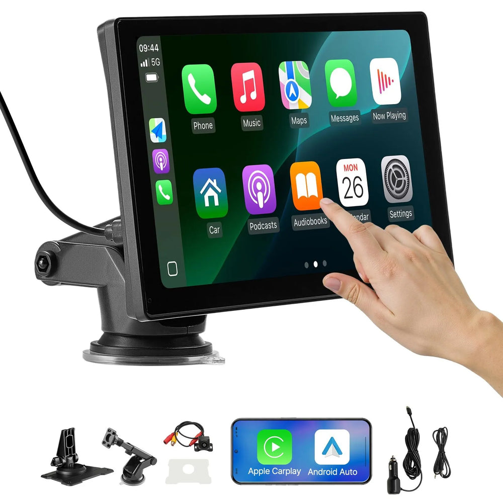 Auto ekrāns ar Apple CarPlay & Android Auto (22,8cm) + aizmugurējās kameras atbalsts