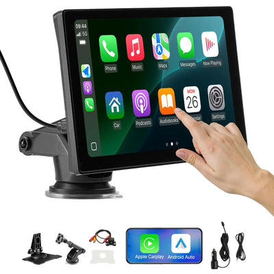 Auto ekrāns ar Apple CarPlay & Android Auto (22,8cm) + aizmugurējās kameras atbalsts