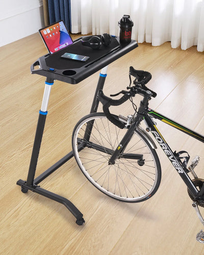VEVOR Cycling Desk – Mobile Foldable Multi-Functional Bike Trainer and Treadmill Desk with Lockable Wheels