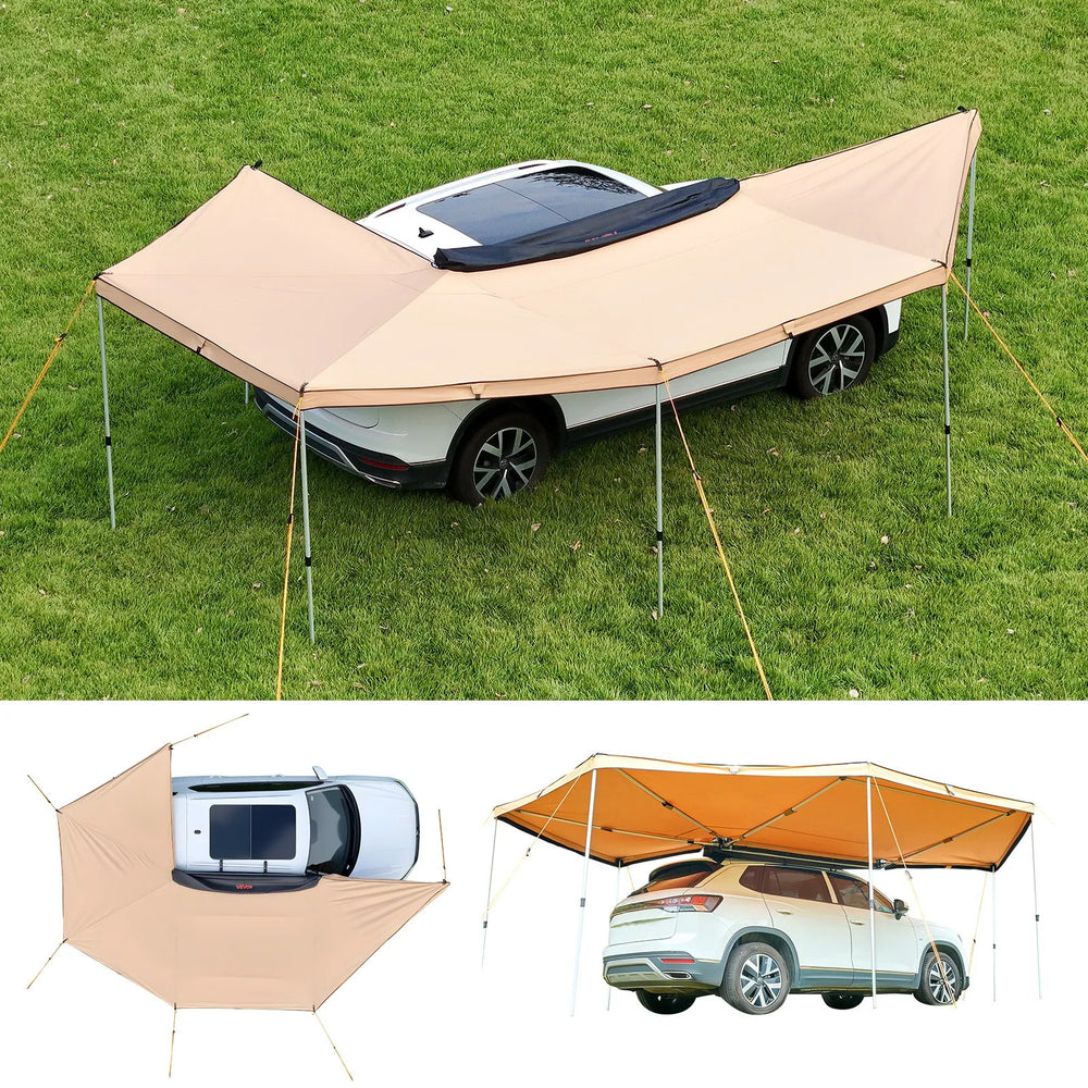 VEVOR 270° Markīze, 12,4 m² – Automašīnas Sānu Telts ar Pārnēsājamu Somas Iesaiņojumu