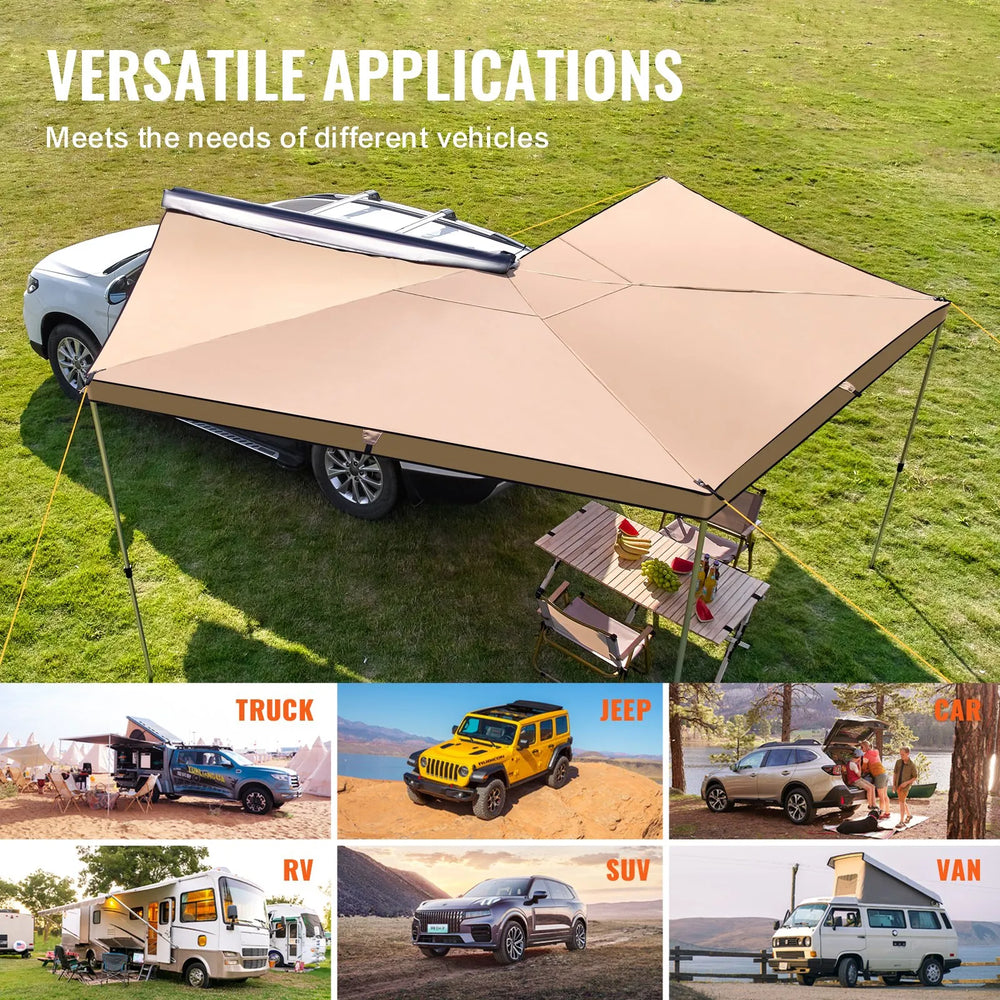 VEVOR 270° transportlīdzekļa markīze – 2,5 m augstums, PU3000 mm, UV50+