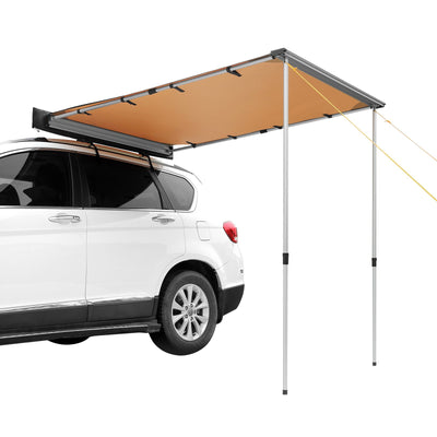 VEVOR Auto Sānu Markīze – Lielā 1,4 × 2,0 m Noēnojuma Zona, PU3000 mm UV50+ Izvelkama Auto Markīze ar Ūdensizturīgu Uzglabāšanas Somu