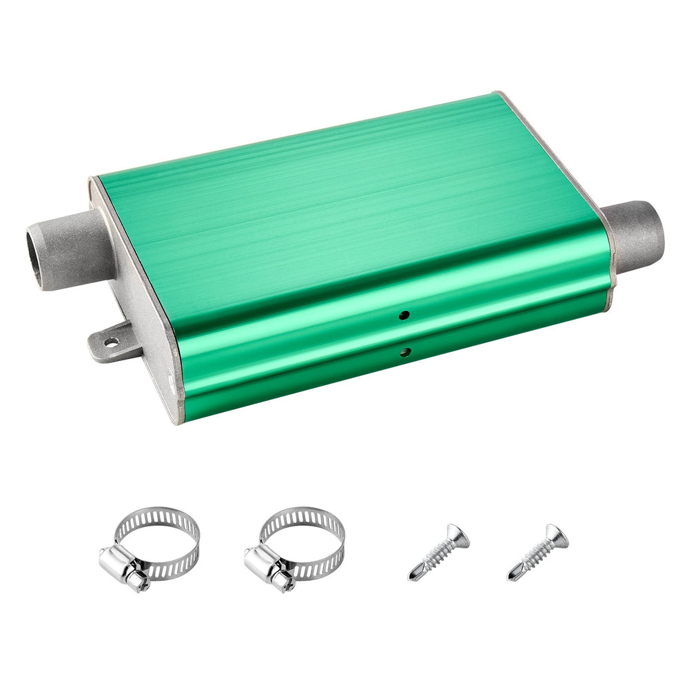 VEVOR Diesel Heater Muffler, 24mm Diesel Heater Muffler Upgrade, Parking Heaters Mufflers Fit with 2 Clamps and Screws, Aluminum Alloy Upgraded Exhaust Pipe Mufflers Silencer for 2KW 5KW 8KW Diesels