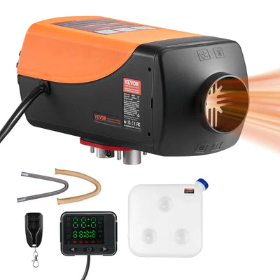 VEVOR dīzeļdegvielas gaisa sildītājs, 5–8 kW, līdzstrāvas 12–24 V, ātras uzsildīšanas autonomais sildītājs ar tālvadības pulti un krāsainu digitālo displeju, 10 l degvielas tvertne