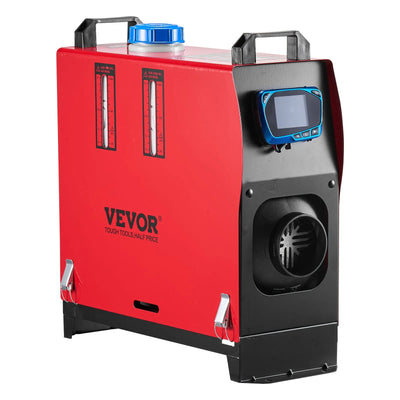 VEVOR Dīzeļdegvielas Gaisa Sildītājs, 12–24V, 8KW, Vertikālais Tips, Sarkans