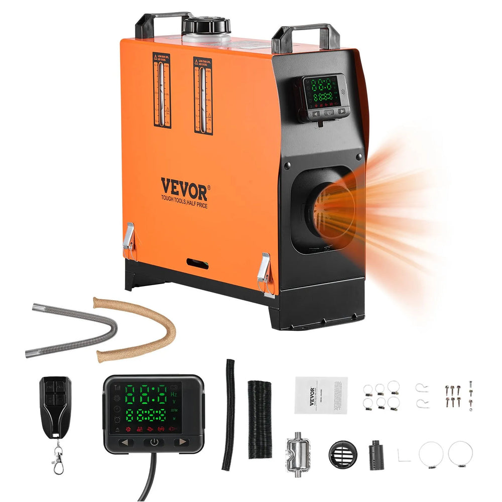 VEVOR Dīzeļa Gaisa Sildītājs, 12–24V, 8KW, Vertikāls Tips