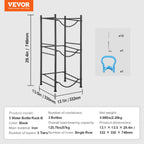 VEVOR 3 Tiers Water Jug Holder, 5 Gallon Water Bottle Holder, Single Row Water Bottle Rack for 3 Bottles, Heavy Duty Water Jug Rack for Kitchen, Office, Living Room, Black