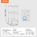 VEVOR 3 Tiers Water Jug Holder, 5 Gallon Water Bottle Holder, Single Row Water Bottle Rack for 3 Bottles, Heavy Duty Water Jug Rack for Kitchen, Office, Living Room, Silver
