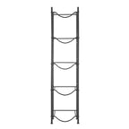 VEVOR 5 Tiers Water Jug Holder Single Row Water Bottle Rack for 5 Bottles, Heavy Duty Water Dispenser Rack with 5 Slots for Gallon Jugs, Detachable Water Storage Shelf Organizer for Home Living Room Office, Black