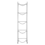 VEVOR 5 Tiers Water Jug Holder, 5 Gallon Water Bottle Holder, Single Row Water Bottle Rack for 5 Bottles, Heavy Duty Water Jug Rack for Kitchen, Office, Living Room, Silver