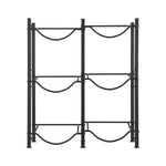 VEVOR 3 Tiers Water Jug Holder, 5 Gallon Water Bottle Holder, Double Row Water Bottle Rack for 6 Bottles, Heavy Duty Water Jug Rack for Kitchen, Office, Living Room, Black